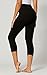 Conceited Capri Leggings for Women - High Waisted - Soft - Casual - Black - Small - Medium
