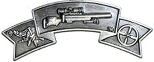 Police Sniper Qualification Tab Pin - Center Mass - Basic - Antique Silver