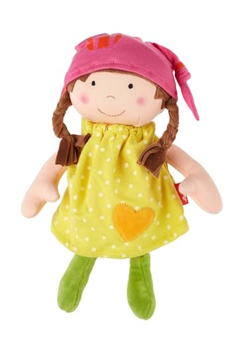 SIGIKID 39411 Puppe klein Softdolls Mädchen Babyspielzeug empfohlen ab 6 Monaten gelb