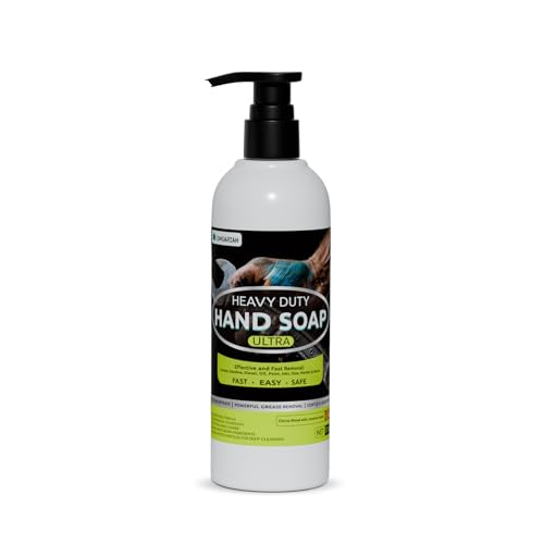 Jungarian 30s Fast Clean Industrial Hand Cleaner for Mechanics - 2X Concentrated Formula Mechanic hand Soap to Absorb Tough Grease, Oil, Paint & Dirt, Odour-removing (17.6oz)