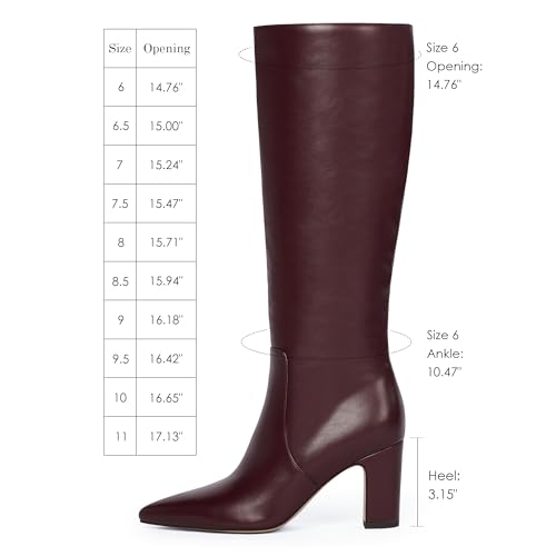 Image of VIUGJNEX Knee High Boots Pointed Toe Chunky Heel Tall Boots for Women | Comfortable 3.15-Inch Block Heel, Dressy Boots for Fall & Winter, Side Zipper for Easy Wear, Versatile Fashion Style