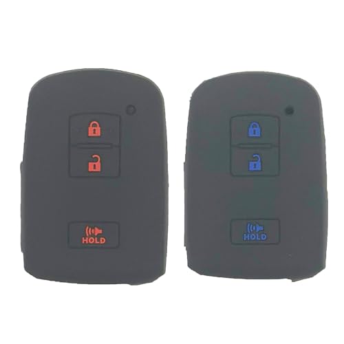 Coque en caoutchouc Toyota Sequoia 3 boutons | Étui de protection clé Corolla Tacoma 2017-2021