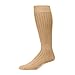Boardroom Socks Men's Over the Calf Pima Cotton Ribbed Dress Socks Khaki