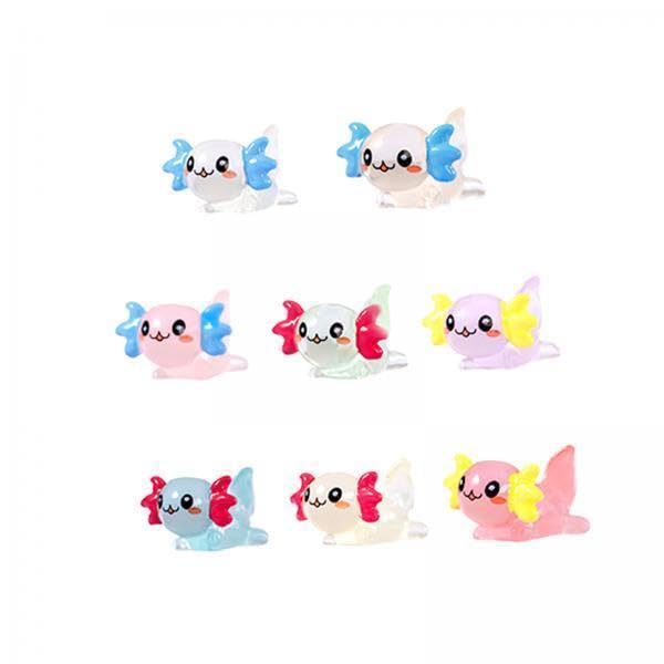 MERISHOPP® 2x8x Axolotl Miniature Figurines Resin Cute Luminous DIY Craft Flowerpot Decor|Home & Garden | Yard, Garden & Outdoor Living | Garden Decor-image-15