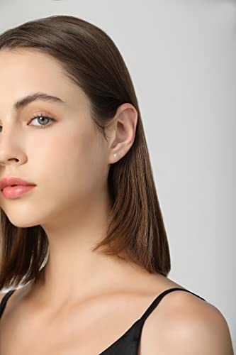 Fosir 8 Pairs Tiny Cartilage Stud Earrings For Women Men Flatback Earrings Stainless Steel Cubic Zirconia Earrings Set, 20G, Gold Silver Black Rose Gold #TOP4