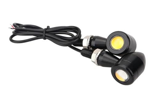 Feu arrière LED jaune pour plaque d'immatriculation de moto style Eagle Eye