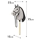 CELMAN Hobby Horse Steckenpferd Grau mit Zaumzeug & Leine – A3 Kopfgröße – Großer Reitspaß für Kinder – Realistisch & Weich – Holzstab