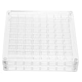 ADOCARN 2 Piezas Caja Organizadora Acrílico Transparente Estuche de Almacenamiento Multi Rejilla Charms de Exhibidor de Mini Ejemplares Coración Compartimentos