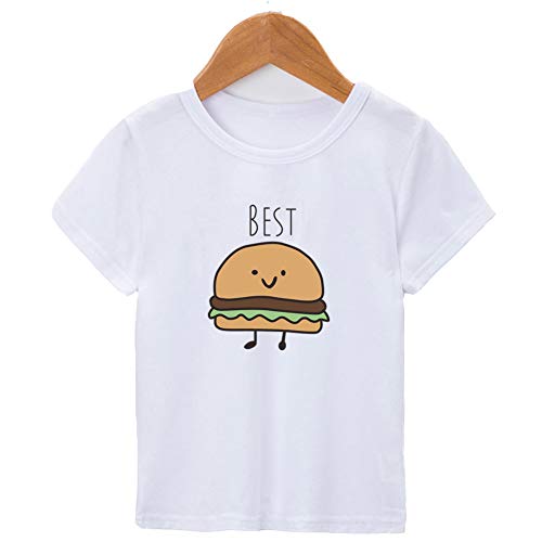 Image of Best Friends Girls Boys Casual Tshirts Funny Novelty Graphic Tees Short Sleeve Crewneck Letter Print Tops