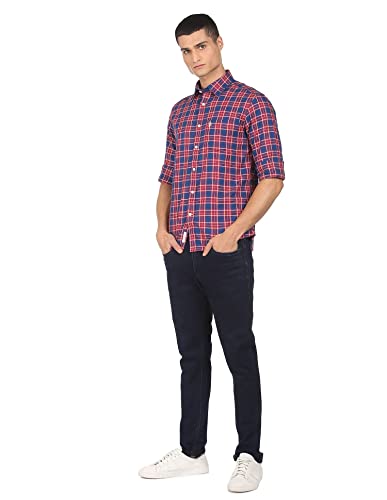 Image of U.S. POLO ASSN. Men's Cotton Checkered Regular Fit Button Down Shirt