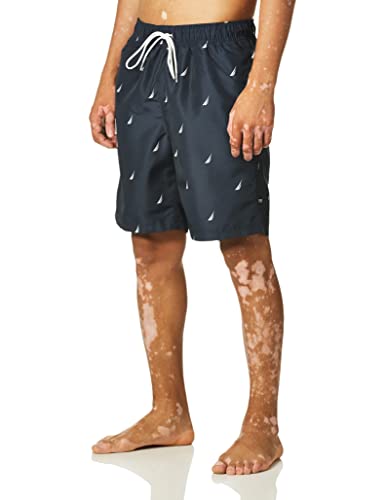 Nautica Men's Standard Quick Dry All Over J-Class Sailboat Print Swim Trunk2