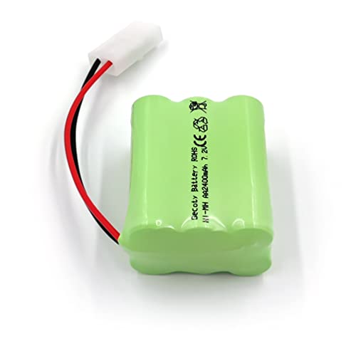 Gecoty 7.2V 2400Mah Rechargeable Batteries, Ni-Mh Aa Battery Pack With Tamiya Plug And Charge Cable For Rc Truck, Rc Boat, Rc Tank #TOP3