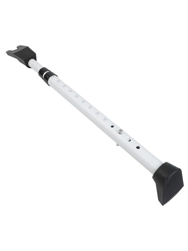 Barre de sécurité réglable pour porte d'entrée lourde en fer 59 125 cm pour portes coulissantes et poignées de sécurité pour maison et bureau Blanc