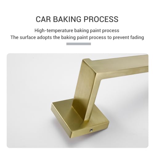 Accesorios de baño para renovar el aseo con toallero doble de oro mate 3