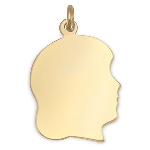 AzureBella Jewelry Girl Silhouette Pendant 14k Yellow Gold-filled - Made in the USA Cover