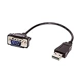 Gearmo Windows 7 64-bit Compatible USB to Serial Adapter RS232 DB9 Short 8 Inch Cable
