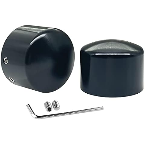 Front Axle Nut Cover Axle Caps Set Black Compatible with Harley Dyna Softail Electra Road Glide Sportster Fat Boy Forty Eight Heritage Softail Road Kings Street Glides Iron 883 Cover