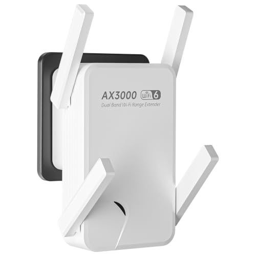 Image of WiFi Extender Signal Booster with WiFi 6 - Up to 20888 Sq.ft Coverage, AX3000 3000Mbps Dual Band WiFi Extender for 188 Devices