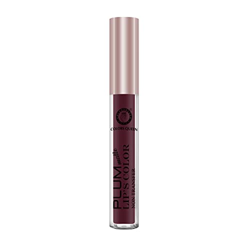 Image of Colors Queen, Plum Matte, Non Transfer, Water Proof, Liquid Matte Lipstick (08 - Deep Maroon, 07ml)