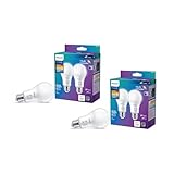 PHILIPS LED 100W A19 4-Pack Selectable White Multi-CCT 1500 Lumen (14W = 100W) Dimmable Flicker-Free Light Bulbs