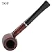 Rossi Rubino Antico Handmade Briar Pipe by Savinelli - Deep Red Hand Brushed Stain With Polished Finish & Rich Wood Grain, 6mm (8104)