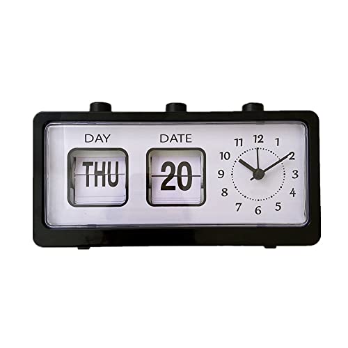 Gosera Reloj Despertador con de PáGina Manual Reloj Digital Cuadrado VersáTil Reloj Despertador Calendario de Estudio Reloj de Moda