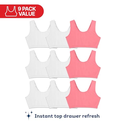 Image of Fruit of the Loom Women's Spaghetti Strap Cotton Sports Bra - All-Day Comfort