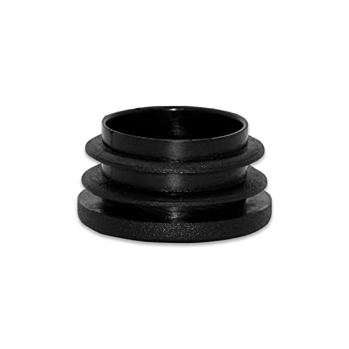Image of Flyshop 8 Pack Black Plastic Hole Plug Round Tubing End Cap Chair Glide Inserts 32 mm, 1-1 /4 inch