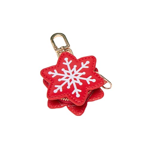 Keychain Charms Snowflake Santa Claus Mini Coin Purse Backpack Bag Charm Chain Accessories for Women