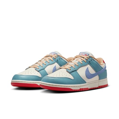 Nike Dunk Low Premium Shoes (HJ9112-110, Pale Ivory/Denim Turquoise/Light Crimson) Size 11.53