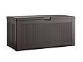 Rubbermaid Extra Large Resin Outdoor Storage Deck Box (134 Gal), Weather Resistant, Brown, Deck Organization for Home/Backyard/Pool Chemicals/Toys/Garden Tools/Porch/Patio Cushions