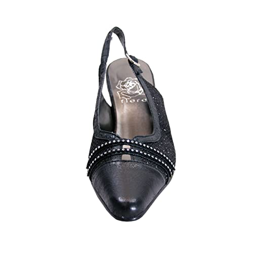 Floral Janice Women's Wide Width Dress Slingback Pumps2