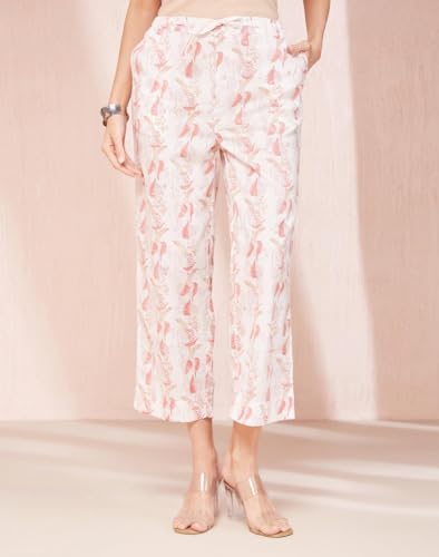 Fabindia Women's Regular Casual Pants (1037227Peach_Peach