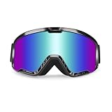 abtong Motocross Brille, Crossbrille ATV Dirt Bike Off Road MX MTB Brill Anti UV-Schutz Schutzbrille Gepolstert Weicher Dicker Schaumstoff, Verstellbarer Riemen Erwachsenen(Gefärbte Linsen)
