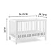 GAP babyGap Charlie 6-in-1 Convertible Crib - Greenguard Gold Certified, Bianca White