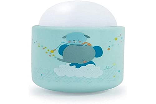 Pabobo - Timoleo - tragbare weiche LED-Licht für Baby und Kind - Wieder aufladbar - 70 Stunden Akkulaufzeit ohne Batterie - blau Cover