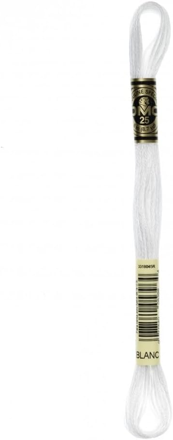 DMC Stranded Cotton Embroidery Thread BLANC - per skein
