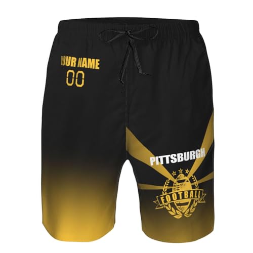 Custom Men's Shorts Personalized Name Number Quick Dry Beach Shorts Football Swim Shorts Gifts for Men