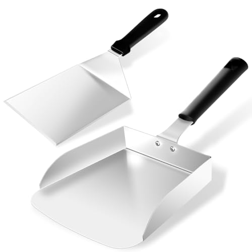 Set de 2 espátulas grandes de acero inoxidable Gutsdoor miniatura 1