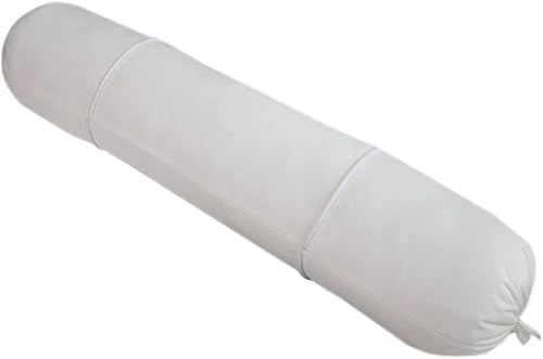 Miniatura 4 de Tingting's Dream Almohada suave y larga para pies, almohada redonda para sofá, almohada cilíndrica cervical para rodilla, pierna (amarillo, 5.91 x