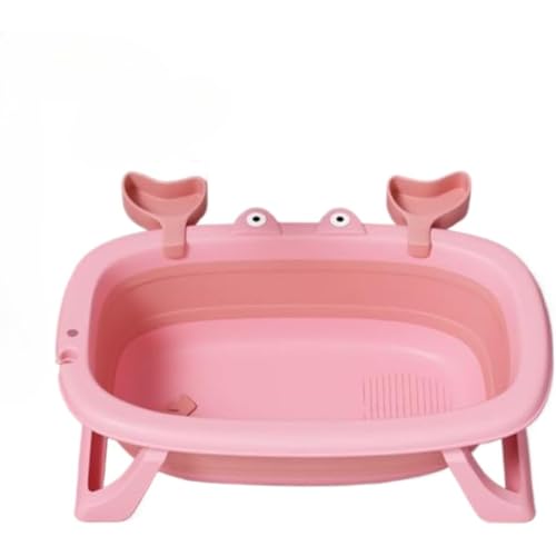 REENEWット用バスタブ柔らかいクッション付きのポータブル子犬用バスタブ簡単にお風呂に入れて簡単に保管できる小型および中型ペット用の犬用バスタブ排水穴付き折りたたみ式犬用品 洗面器 折りたたみ式 猫 ペット専用用品猫用浴槽テディ小型犬用浴槽 (ピンク)