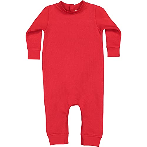 RABBIT SKINS Infant Fleece One Piece Romper| Baby Long Sleeve Long Leg Bodyuit