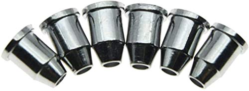 6pcs Chrome Guitar String Through Body Ferrule 1/4