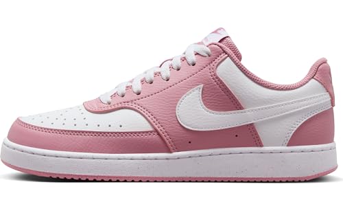 NIKE Court Vision Low Next Nat, Sneaker Mujer, Elemental Pink/White, 38.5 EU