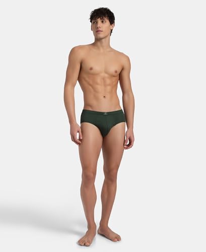 Image of Jockey 8035 Men Super Combed Cotton Solid Brief with Ultrasoft Concealed Waistband