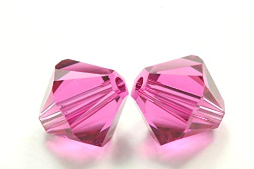 100Pcs Authentic Preciosa Faceted Bicone Crystal Beads 3Mm Fuchsia Compatible With Swarovski Crystals #5301/5328 Pre-B322 #TOP1