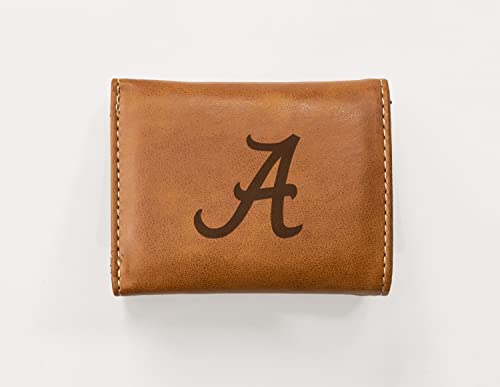 Image of Rico Industries NCAA Laser Engraved Tri-Fold Wallet, Brown
