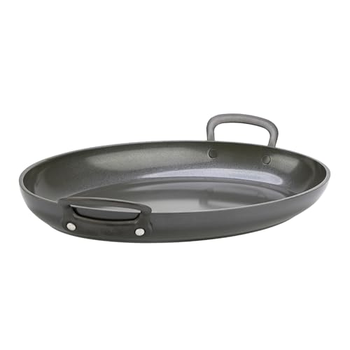 GreenPan Craft Hartanodisierte gesunde keramische Antihaft-Fischpfanne, 40 cm x 25 cm, PFAS-frei, induktionsgeeignet, spülmaschinenfest, backofenfest, Schwarz
