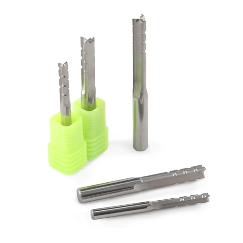 10pcs 3 Flutes Straight Milling Bit 4mm 6mm Milling Cutter Woodworking Tools for Wood Router Bit CNC Slotting Tool End Mill(8x42x80L)