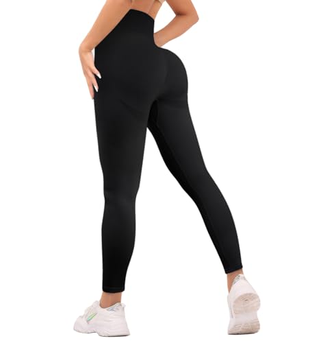 Getervb Leggins Deportivos Mujer Push Up Pantalones Deportivos Opacos Cintura Alta Mallas Deporte Elásticos para Yoga Fitness Gym